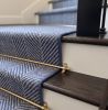 Handwoven Woolen Blue Runner Rug | Rugs by Evergreen Carpets. Item made of wool works with boho & minimalism style