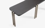 Sui Bench With Static Painted Metal Leg | Benches & Ottomans by LAGU. Item made of oak wood with fabric works with modern style