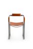 Contemporary Counter Stool w/Backrest Metal&Natural Leather | Chairs by Jover + Valls. Item made of leather works with contemporary & art deco style