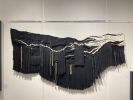 Currents | Tapestry in Wall Hangings by Jocelyn Fiber Art. Item made of cotton works with minimalism & contemporary style