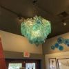 Blue Persian Rondel Chandelier | Chandeliers by Rick Strini. STRINI ART GLASS. Item made of steel & glass
