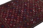 Vintage Baluch Tribal Kilim in Red with Geometric Patterns | Area Rug in Rugs by Rug and Kilim