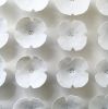 16 Ceramic Flowers White & Gold | Wall Sculpture in Wall Hangings by Elizabeth Prince Ceramics. Item composed of stoneware in minimalism or contemporary style