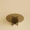 Round Coffee Table in Bronzed Glass - AKA Series by Lebanto | Tables by Lebanto. Item composed of glass in minimalism or contemporary style