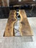 Wood And Epoxy Dining Table - River Table - Epoxy Table | Tables by Tinella Collection. Item made of wood compatible with contemporary and country & farmhouse style