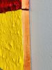 Three Small Panels Yellow, Blue, and Red - Texture and Color | Oil And Acrylic Painting in Paintings by Kerry Campbell. Item made of canvas with synthetic