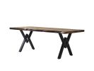Solid Walnut Table - Wood Table - Rustic Wooden Table | Dining Table in Tables by Tinella Collection. Item made of walnut with metal works with contemporary & country & farmhouse style