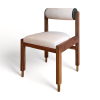 Rody Dining Side Chair | Dining Chair in Chairs by YJ Interiors. Item composed of oak wood and fabric in mid century modern or contemporary style