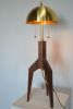 Falcon Table Lamp | Floor Lamp in Lamps by Nathan Chintala. Item made of walnut with brass works with mid century modern style