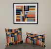 Collage Print Throw Pillow | Cushion in Pillows by Bent Street Collage Art & Design. Item composed of cotton in boho or mid century modern style