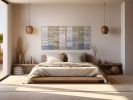 Heather Fields II - Diptych | Tapestry in Wall Hangings by Jessie Bloom Studio. Item composed of cotton in mid century modern or contemporary style