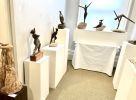 Lounging Venus | Sculptures by Catharina Goldnau Ceramics. Item composed of steel & stone