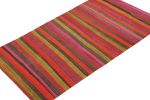 Vintage Shahsavan Persian Kilim with Multicolor Stripes | Area Rug in Rugs by Rug and Kilim