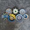 Evil Eye Wall Plates Set Of 7 | Decorative Plate in Decorative Objects by Sarmal Design. Item composed of cotton and synthetic in boho or contemporary style