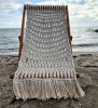 Boho Handmade Macrame Deckchair Beach Lounger Wood Camping | Folding Chair in Chairs by Dimitar Kostadinov | Aparthotel Crotiria in Burgas
