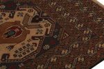 Vintage Baluch Afghan runner in Beige, Brown & Blue Patterns | Area Rug in Rugs by Rug and Kilim