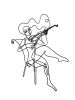 Wire Sculpture Figures - Interior Scenes | Sculptures by Wired Sculpture Studios. Item composed of steel compatible with contemporary and modern style