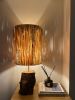 Handmade Lamp with Ash Wood Base and Textured Shade | Table Lamp in Lamps by Tissage Sauvage. Item composed of wood and wool in boho or country & farmhouse style