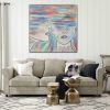 "Listening" | Oil And Acrylic Painting in Paintings by Shirly Maimom Art. Item composed of canvas and synthetic