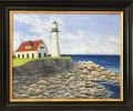 The Harbor's Guide | Oil And Acrylic Painting in Paintings by Kristin Pierre Art. Item made of canvas with synthetic