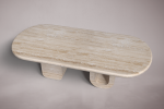 Travertine Dining Table. Marble Dining Table. Dining Table. | Tables by HamamDecor LLC. Item made of marble compatible with minimalism and contemporary style