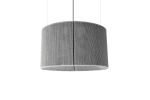 Yarn 80 Grey Light fixture Custom | Chandeliers by ADAMLAMP. Item made of cotton with steel works with minimalism & mid century modern style