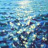 Painting Glare on the water 15. | Oil And Acrylic Painting in Paintings by IRYNA KASTSOVA. Item works with minimalism & mediterranean style