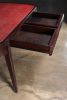 Desk in Red Leather, In Stock | Tables by Costantini Design. Item composed of wood in mid century modern or contemporary style