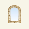 Royal Arch Rattan Mirror | Decorative Objects by Hastshilp. Item made of wood with glass