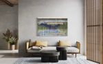 DUSKY LAKE Landscape Wall Tapestry | Macrame Wall Hanging in Wall Hangings by Wallflowers Hanging Art. Item composed of wool and fiber in boho or country & farmhouse style