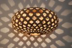 Bamboo Light Hexagonal Ellipse 75 | Pendants by ADAMLAMP. Item composed of bamboo & steel compatible with contemporary and japandi style