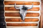 Antiqued Cow Skull | Ornament in Decorative Objects by Gypsy Mountain Skulls. Item works with contemporary & country & farmhouse style