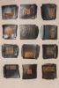 Organic Modern Ceramic Wall Art Set of 12 - Metallic Brass | Sculptures by Clare and Romy Studio. Item composed of ceramic compatible with minimalism and industrial style
