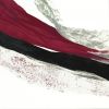 Orchid and Black Abstract in Washi | Oil And Acrylic Painting in Paintings by Jan Sullivan Fowler. Item made of paper with synthetic