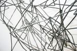 Synapse Straw Installation | Sculptures by Pryor Callaway Art and Design | Waterfall Mansion and Gallery in New York. Item composed of steel