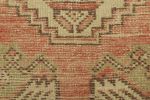 Vintage Turkish Rug in Pink and Cream with Geometric Medalli | Area Rug in Rugs by Rug and Kilim