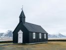 Búðir Church (Snaefellsnes, Iceland) | Photography by Tommy Kwak. Item made of paper compatible with minimalism style