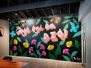 Interior Mural for Restaurant | Murals by Caroline Truong Art | Poke Burri / Lifting Noodles Ramen in Sugar Land. Item made of synthetic