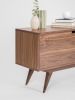 HEIM -Sideboard, credenza, dresser, commode - made of black | Storage by Mo Woodwork | Stalowa Wola in Stalowa Wola. Item composed of oak wood compatible with minimalism and mid century modern style