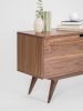 Sideboard, credenza, dresser, commode - made of black walnut | Storage by Mo Woodwork | Stalowa Wola in Stalowa Wola. Item composed of oak wood compatible with minimalism and mid century modern style