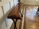 Console Table in Cherry with black designer legs | Coffee Table in Tables by Great Lakes Custom Furniture