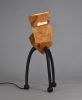 Trendy Legs, Carved Cherry and Epoxy Lighting Sculpture | Table Lamp in Lamps by Phil Woodward Art. Item composed of wood in mid century modern or contemporary style