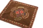 Antique Kashan Brown l Wool Persian Rug with Floral | Area Rug in Rugs by Rug and Kilim