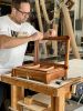 Artisan Cigar Humidor: Handcrafted Elegance for 50 Cigars | Decorative Box in Decorative Objects by Wolfkill Woodwork. Item composed of wood