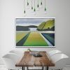 Abstract Landscape Poolside - Framed Print | Prints in Paintings by Nicolette Atelier. Item made of canvas