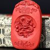 1/1 Imperial Cinnabar Ink Micro Sculpture III:Eastern Dragon | Sculptures by Dynasty Artisan. Item works with minimalism & japandi style