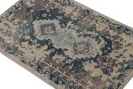 Rug & Kilim’s Abstract Scatter Rug With Blue-Brown Patterns | Area Rug in Rugs by Rug and Kilim. Item composed of wool