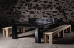 Black Teak, Dining,  Ping Pong Table & Benches | Dining Table in Tables by NO AGE FURNITURE STUDIO. Item made of wood compatible with contemporary style