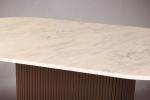 Marble Dining Table. Dining Table. Dining Room Table. Round | Tables by HamamDecor LLC. Item composed of wood & marble compatible with minimalism and contemporary style