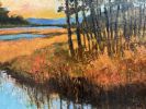 Autumn Sunset - Original Landscape Painting on Canvas | Oil And Acrylic Painting in Paintings by Filomena Booth Fine Art. Item composed of canvas in contemporary or country & farmhouse style